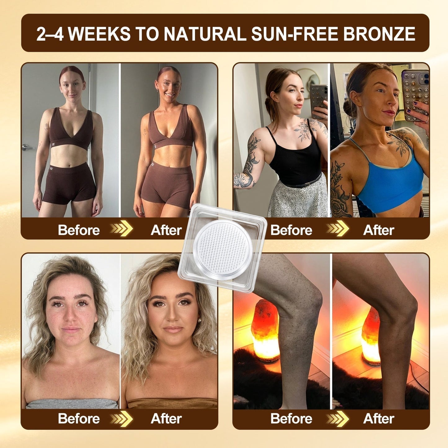 QIAWI™ Sun-Free Golden Bronze Glow — No UV, No Streaks, Just a Natural Vacation Tan