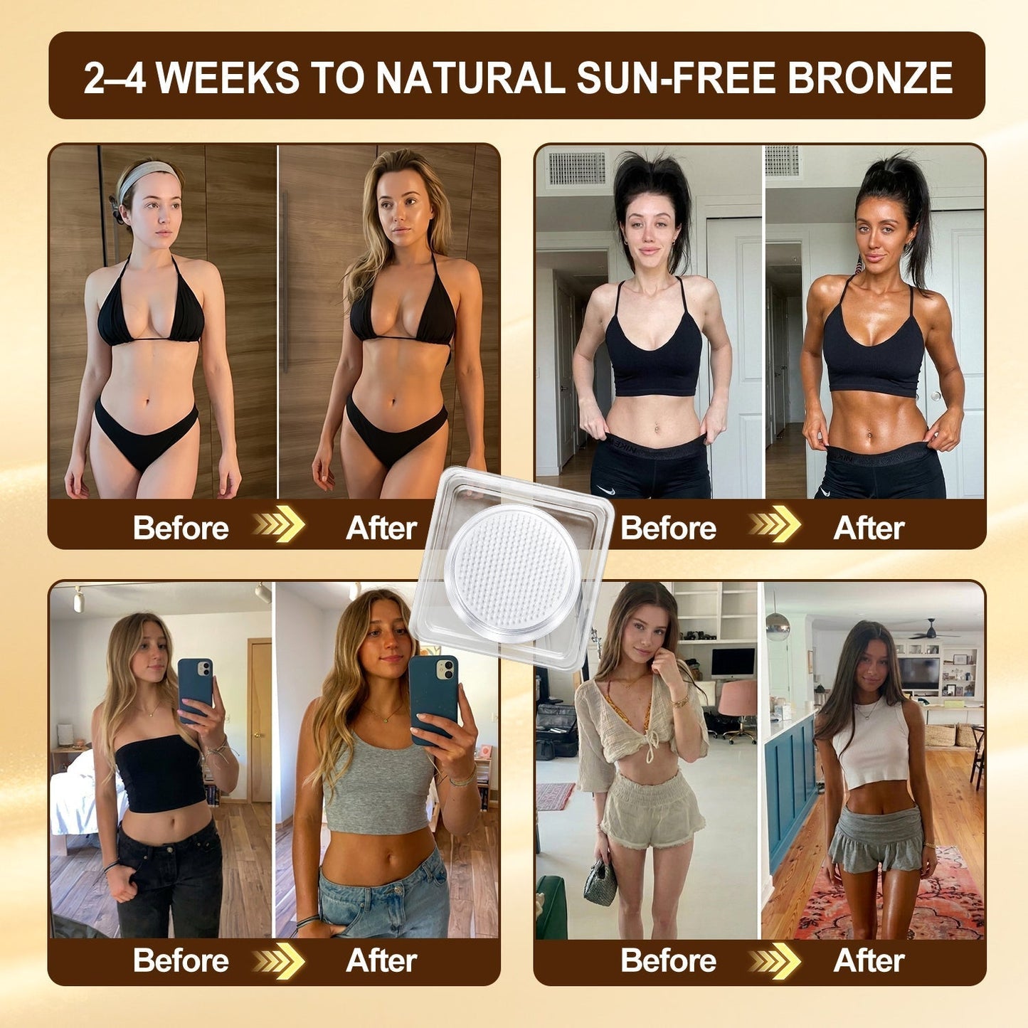 QIAWI™ Sun-Free Golden Bronze Glow — No UV, No Streaks, Just a Natural Vacation Tan