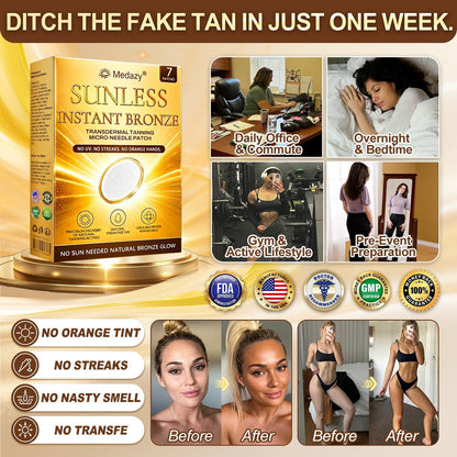 QIAWI™ Sun-Free Golden Bronze Glow — No UV, No Streaks, Just a Natural Vacation Tan