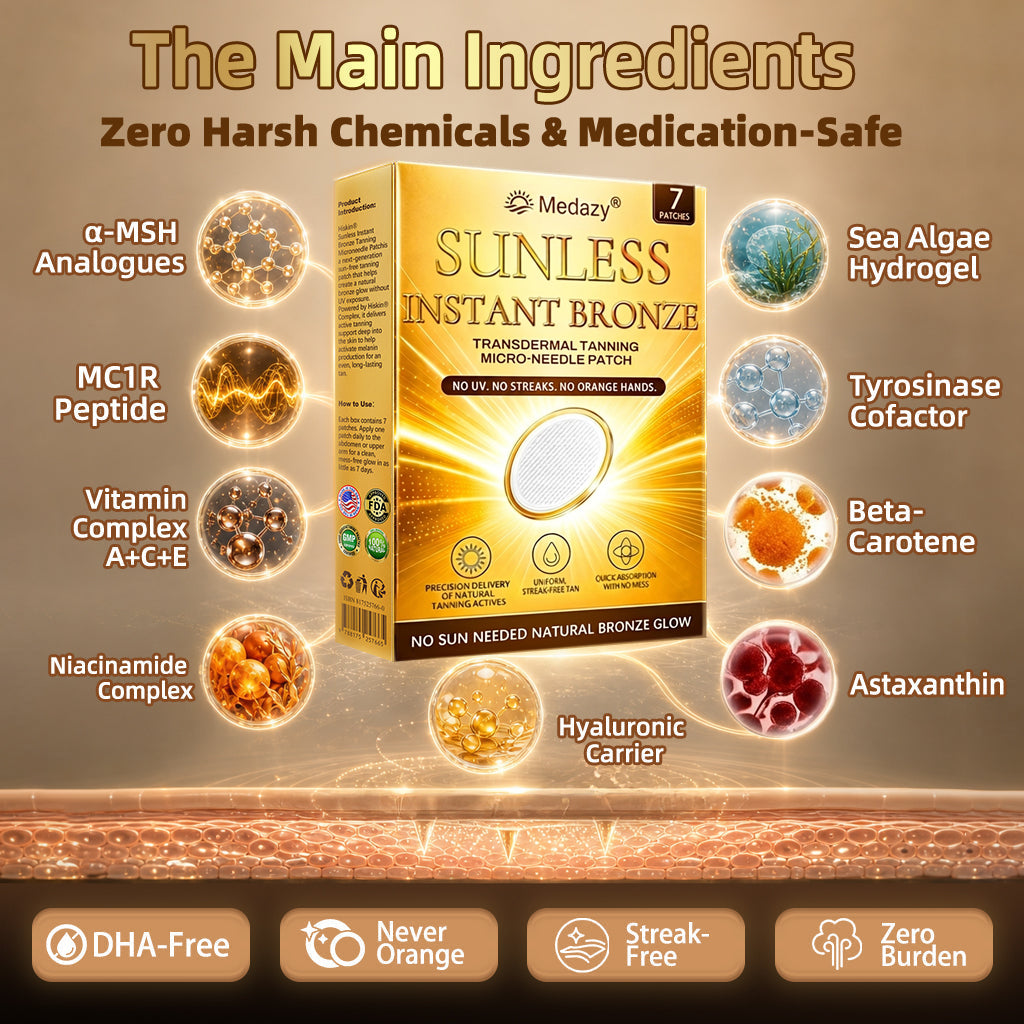 QIAWI™ Sun-Free Golden Bronze Glow — No UV, No Streaks, Just a Natural Vacation Tan