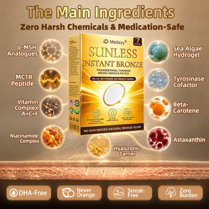QIAWI™ Sun-Free Golden Bronze Glow — No UV, No Streaks, Just a Natural Vacation Tan