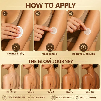 QIAWI™ Sun-Free Golden Bronze Glow — No UV, No Streaks, Just a Natural Vacation Tan