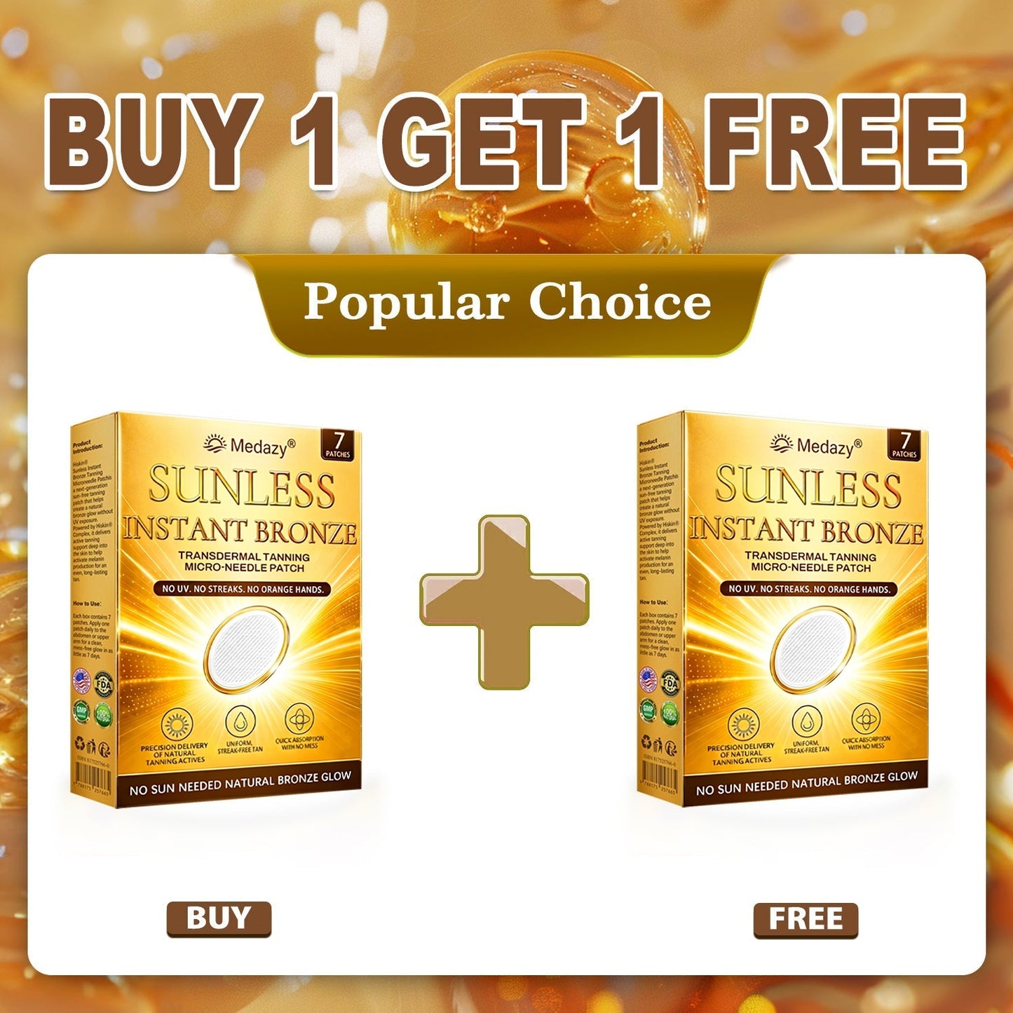 QIAWI™ Sun-Free Golden Bronze Glow — No UV, No Streaks, Just a Natural Vacation Tan