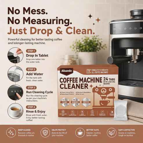 🔥LAST DAY BUY 1 GET 1 FREE 12 Count Coffee Maker Cleaner Tablets, This cleaning product eliminates limescale and odors