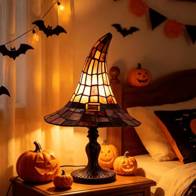 🔥Exclusive Limited Item 👍🔥50%OFF♠️Witch Hat Night Light & Stained Glass Witch Hat Lamp🎁
