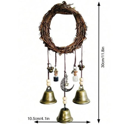 🔔🌙 Witch Bell & Blessing Bottle Charm – Protective Hanging Decor
