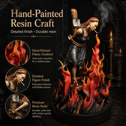 🔥LAST DAY 49% OFF - 🧙‍♀️Witch Burn Sculpture Backflow Incense Burner | Gothic Art Incense Holder